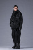 Dhygen Mottled Coated Denim Militarary Jacket