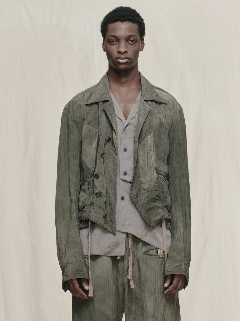 Ziggy Chen Cropped Patchwork Jacket