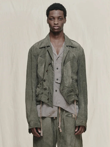 Ziggy Chen Cropped Patchwork Jacket