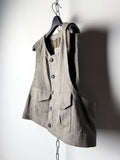 Ziggy Chen Cropped Collarless Waistcoat
