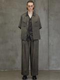 Ziggy Chen Spread Collar Short Sleeve Shirt