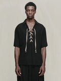 Ziggy Chen String Fastened Rugby T-shirt