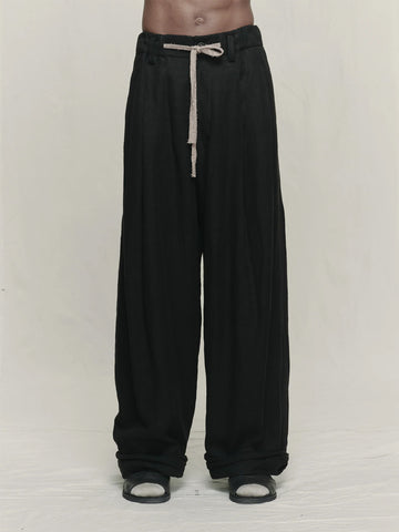 Ziggy Chen Rolled Up Wide Leg Trousers