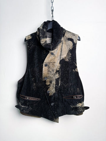 Ziggy Chen High Neck Asymmetric Vest