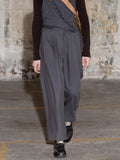Ziggy Chen Drop Crotch Wide Leg Trousers