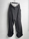 Ziggy Chen Wide Leg Trousers with Pull Tabs