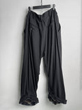 Ziggy Chen Wide Leg Trousers with Pull Tabs