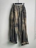 Ziggy Chen Digital Print Trousers with Pull Tabs