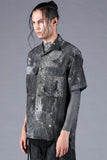 Dhygen Inkjet Print Open Collar Half Sleeve Shirt