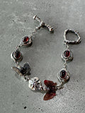 Devil Claw Garnet Death Moth Bracelet