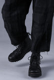 Dhygen Distortion Check Jacquard Pleated Wide Leg Cropped Trousers