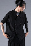 Dhygen Silk Cotton Washer Double Opan Band Collar Half Sleeve Shirt