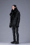 Dhygen Mottled Coated Denim Militarary Jacket