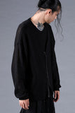 Dhygen Cotton Low Gauge Knit Cardigan Layered Pullover