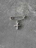 M.A+ Mini Safety Pin with Carved Cross