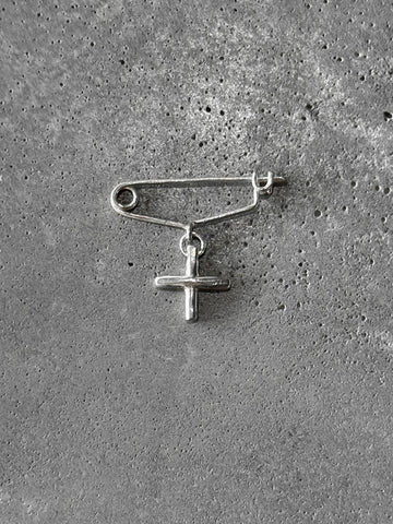 M.A+ Mini Safety Pin with Carved Cross