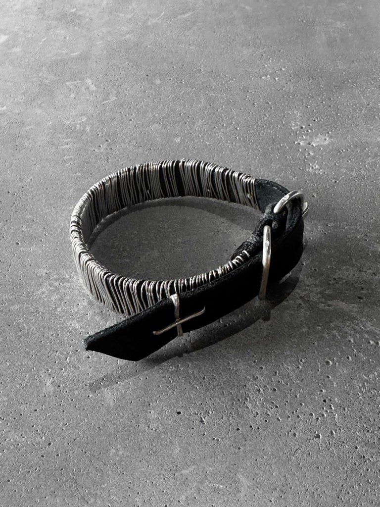 M.A+ Thin Silver Wrapped Wrist Band