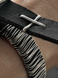 M.A+ Thin Silver Wrapped Wrist Band