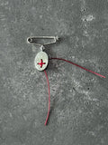 M.A+ Mini Safety Pin with Stitched Cross