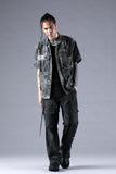Dhygen Inkjet Print Open Collar Half Sleeve Shirt