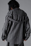 A.F Artefact Vertical Stripes Stand Collar Shirt