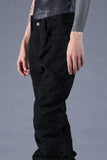 Dhygen Distressed Jacquard Twisted Curved Trousers