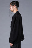 Dhygen Cotton Low Gauge Knit Cardigan Layered Pullover