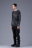 Dhygen Distressed Jacquard Twisted Curved Trousers