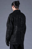 Dhygen Mottled Coated Denim Militarary Jacket