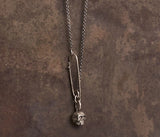 Werkstatt Munchen Fine Chain Safety Pin & Skull