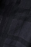 Dhygen Distortion Check Jacquard Pleated Wide Leg Cropped Trousers