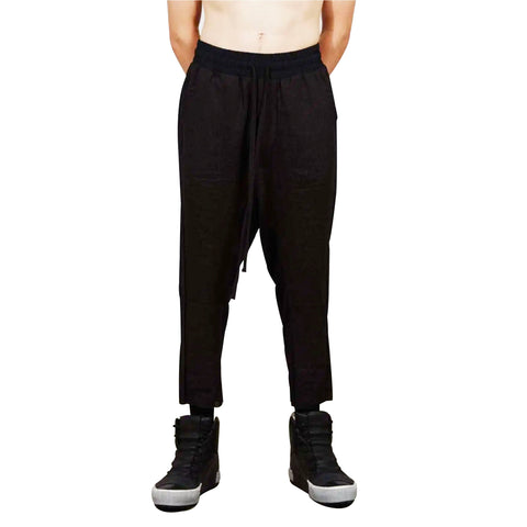 Thom Krom Raw Cut Hem Drop-Crotch Trousers