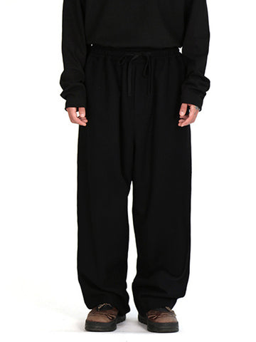 Ajo Oversized Wool Trousers [BLACK]