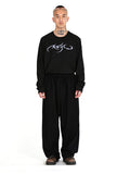 Ajo Oversized Wool Trousers [BLACK]