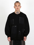 Ajo Purposeful Pockets Oversized Sweatshirt [BLACK]