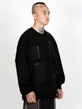 Ajo Purposeful Pockets Oversized Sweatshirt [BLACK]