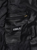 Ajo  Star Vegan Leather Puffer Vest [BLACK]
