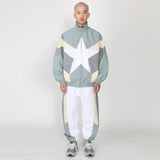 Ajo Star Oversizes Windbreaker Jacket Mint