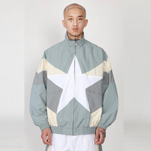 Ajo Star Oversizes Windbreaker Jacket Mint