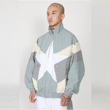 Ajo Star Oversizes Windbreaker Jacket Mint