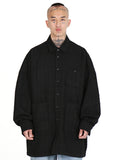 Ajo Tweed Oversized Shirt [BLACK]