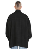 Ajo Tweed Oversized Shirt [BLACK]