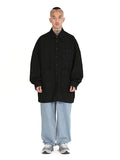 Ajo Tweed Oversized Shirt [BLACK]