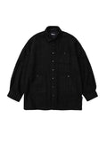 Ajo Tweed Oversized Shirt [BLACK]