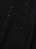 Ajo Tweed Oversized Shirt [BLACK]