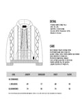 Ajo Twisted Cable Knit Hoodie [BLACK]