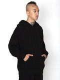 Ajo Twisted Cable Knit Hoodie [BLACK]