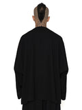 Ajo   Batwing No Collar Wool Blazer [BLACK]