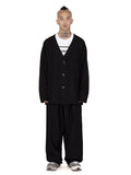 Ajo   Batwing No Collar Wool Blazer [BLACK]