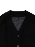 Ajo   Batwing No Collar Wool Blazer [BLACK]